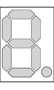 A typical seven segment display
